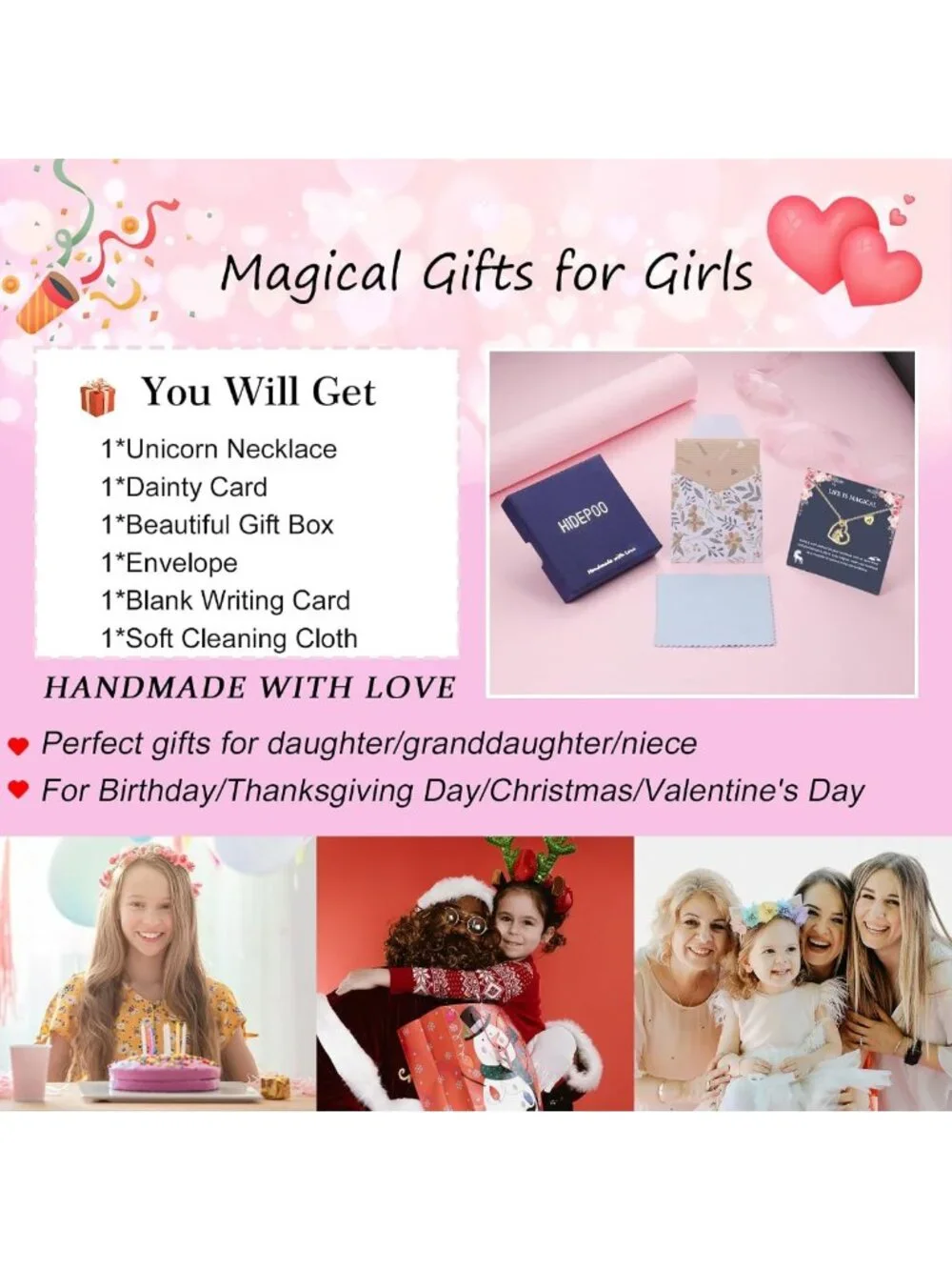 Magical Unicorn Necklaces for Girls - Perfect Birthday Gifts & Kids Jewelry